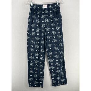 TRUE RELIGION Pajama Pants Mens S World Tour AOP PJ Lounge Fleece Blue